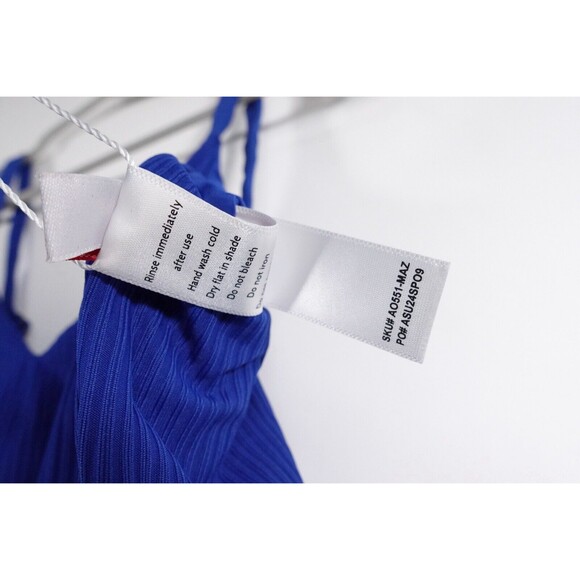 Andie Swim The Marco One Piece Swimsuit Mazarine Blue Rib Size MT Long Torso NWT - Picture 10 of 13